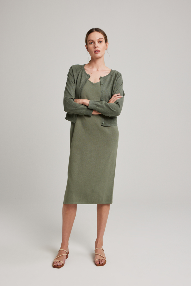 Relaxed Button Knit Cardigan