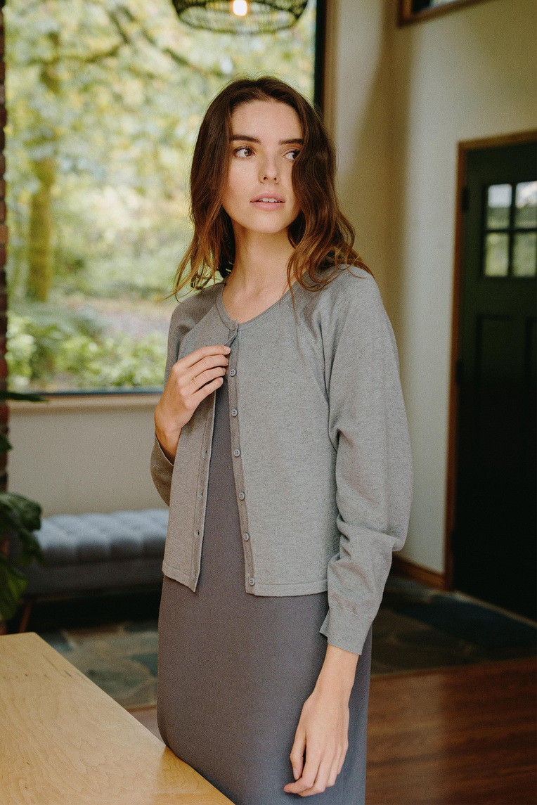 Relaxed Button Knit Cardigan
