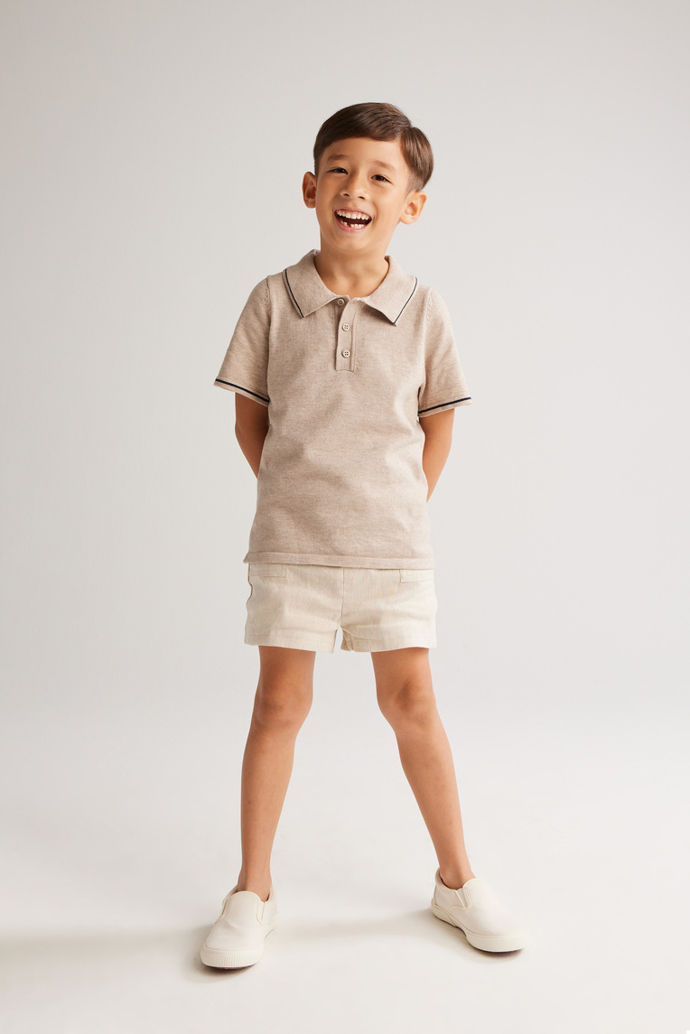 Contrast Sleeved Knit Top