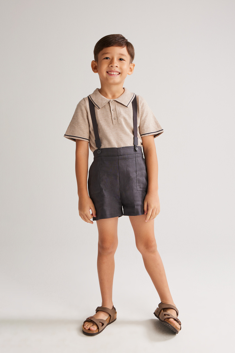 Contrast Sleeved Knit Top