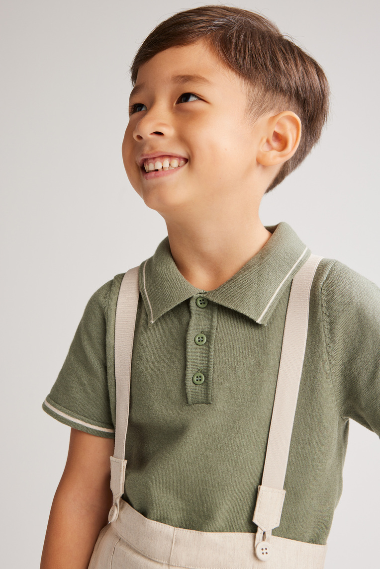 Contrast Sleeved Knit Top