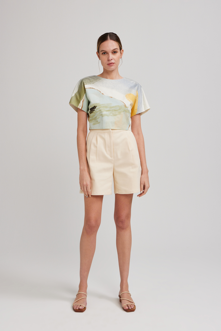 River Organic Cotton Cropped Top
