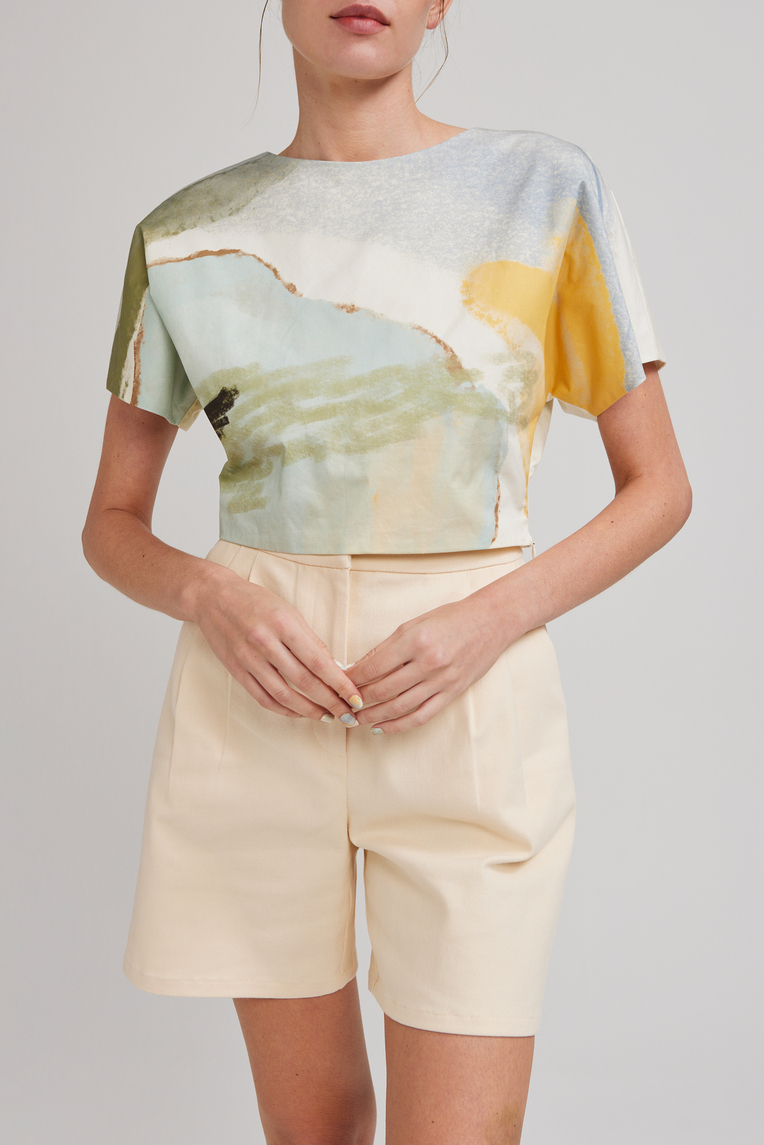 River Organic Cotton Cropped Top