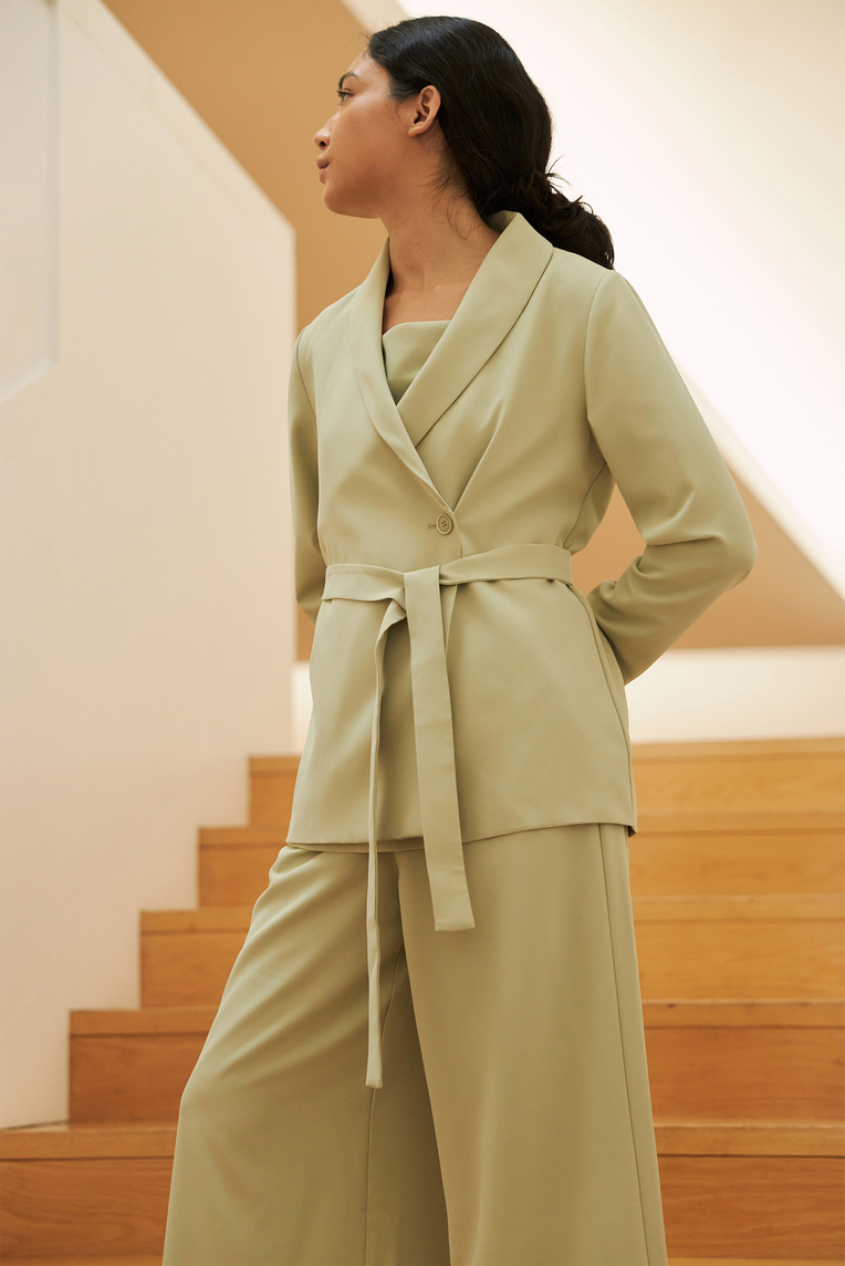 Belted Wrap Overshirt