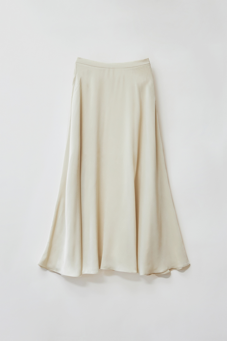 Satin-Finish Maxi Skirt