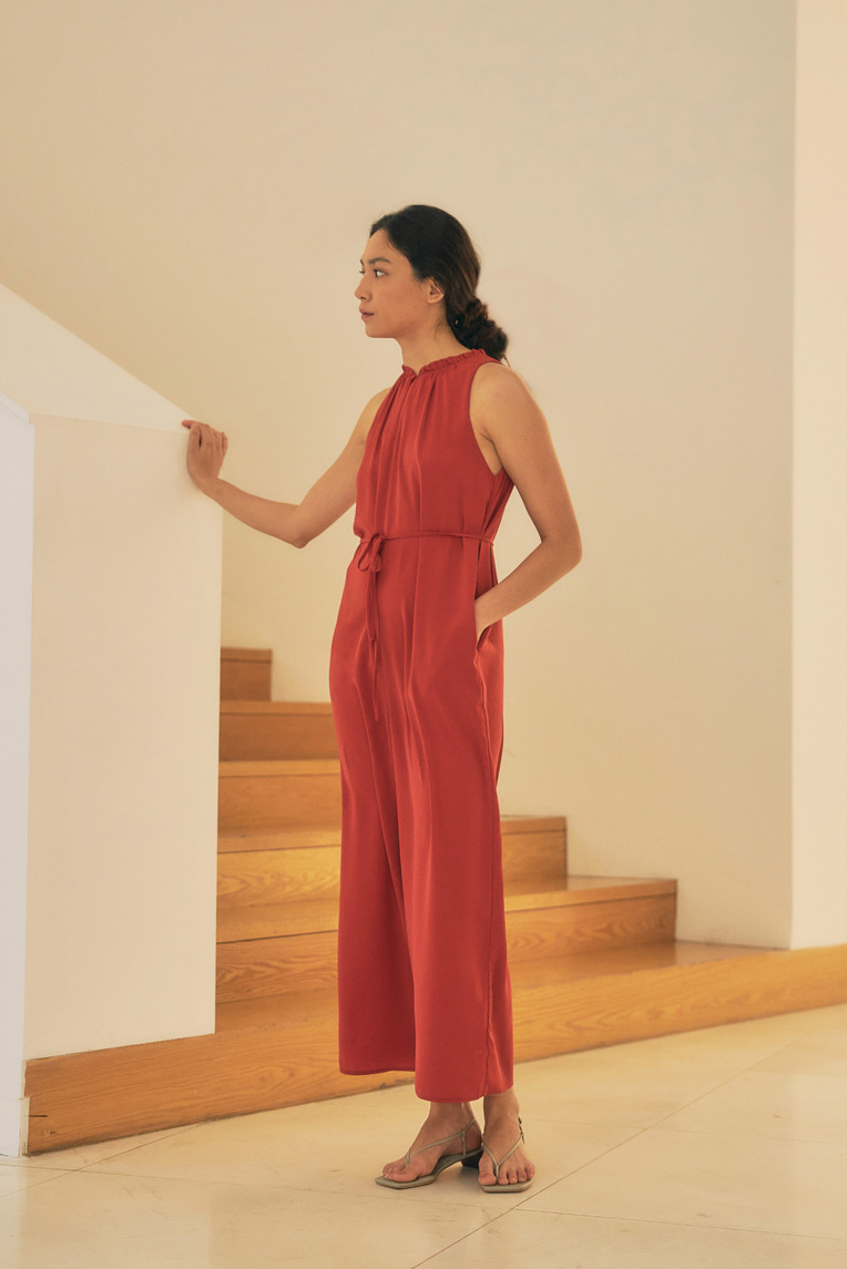 Ruffle Collar Jumpsuit