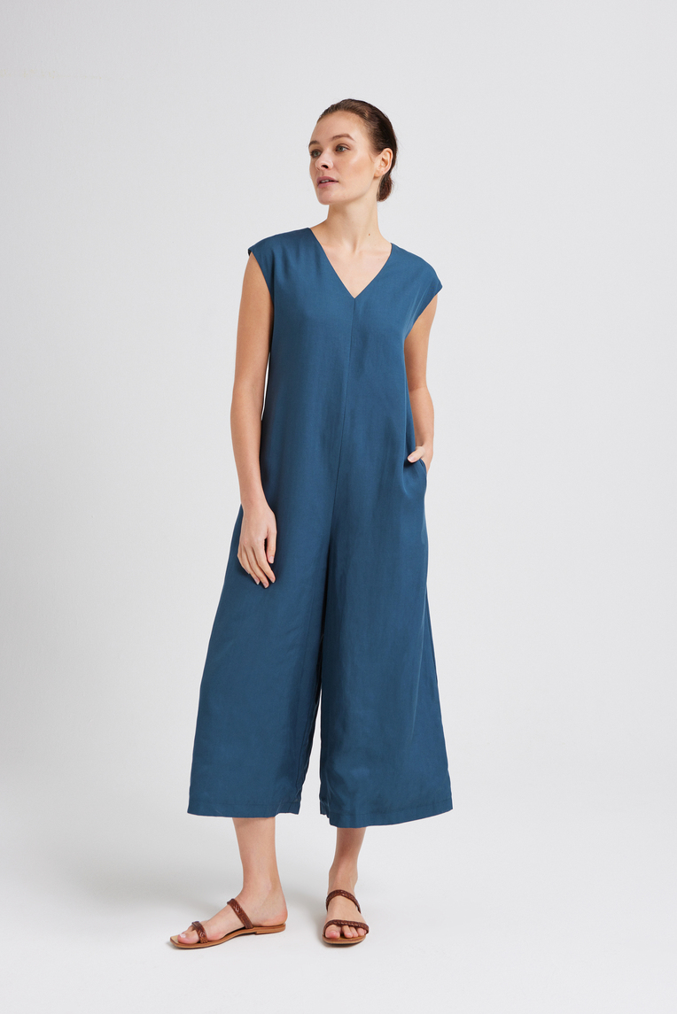 Relaxed V-Neck Jumpsuit