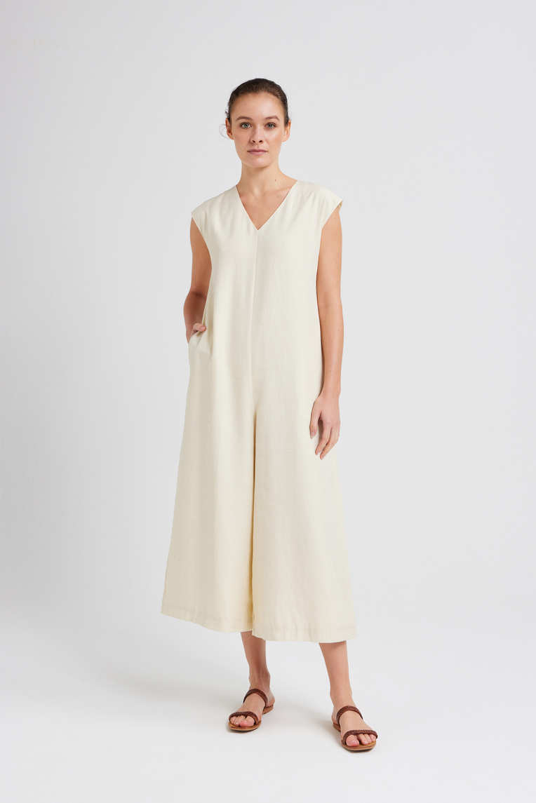 Relaxed V-Neck Jumpsuit