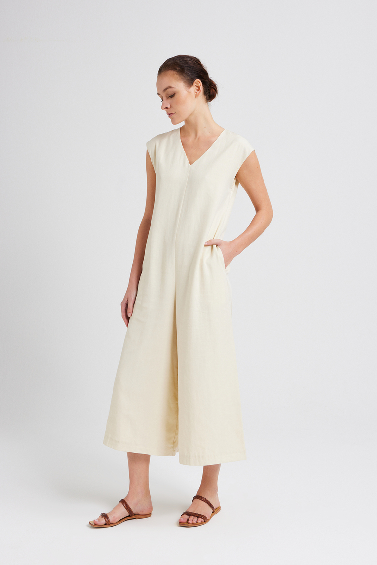 Relaxed V-Neck Jumpsuit