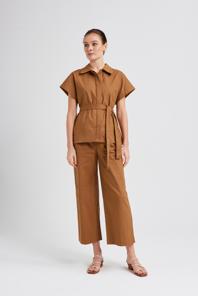 Cotton Boxy Collared Shirt