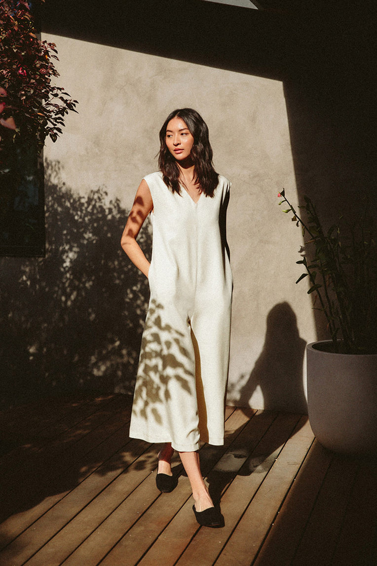 Relaxed V-Neck Jumpsuit