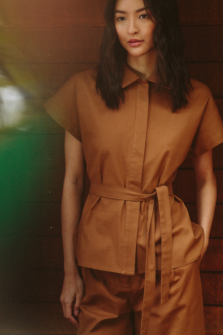 Cotton Boxy Collared Shirt