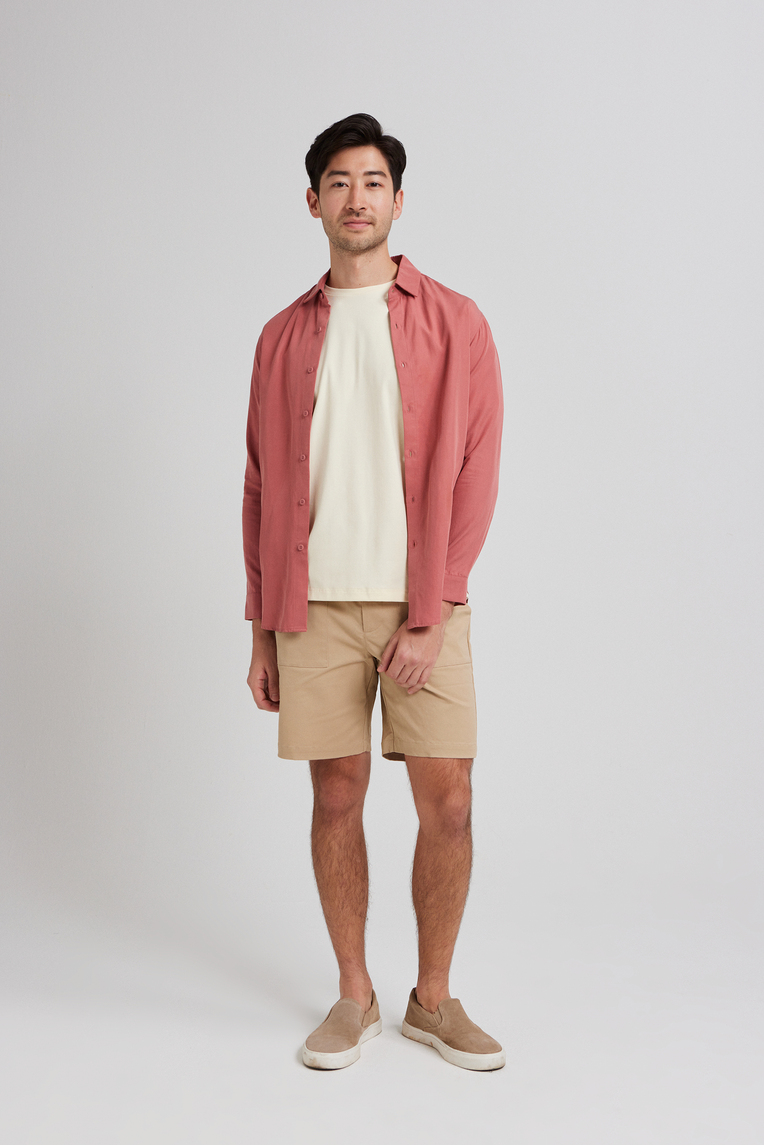 Stitch Pocket Cotton Shorts