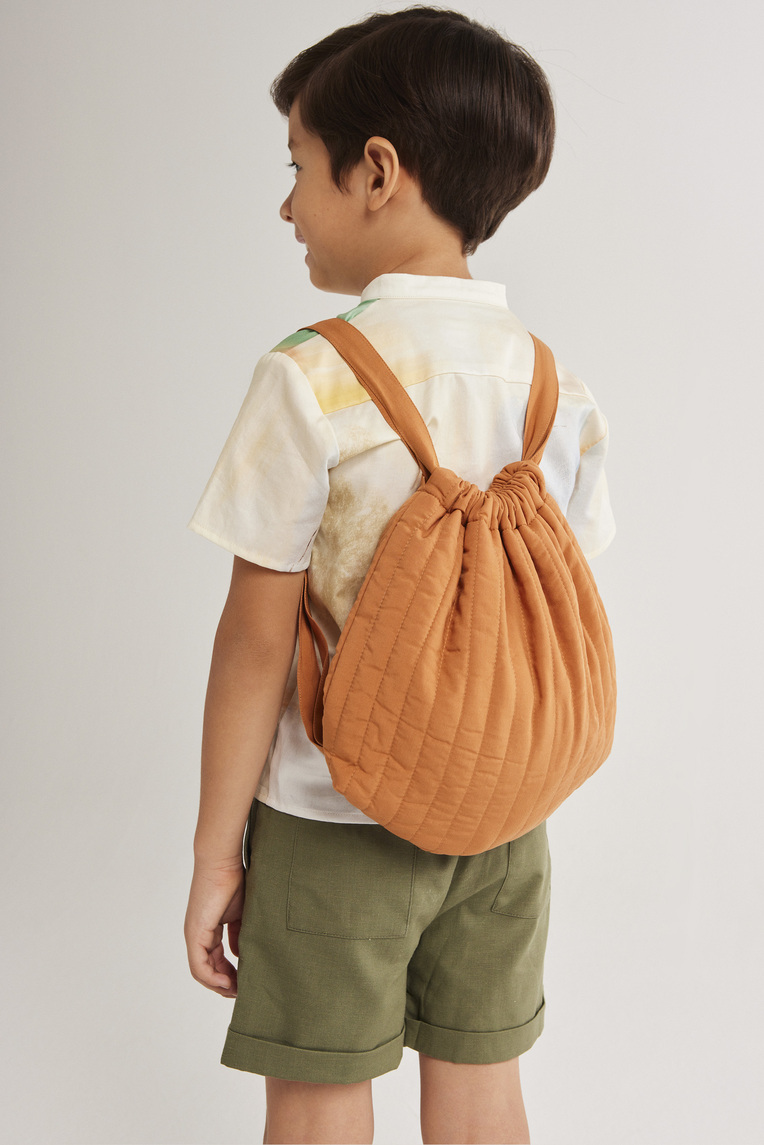 Mini Quilted Drawstring Bag