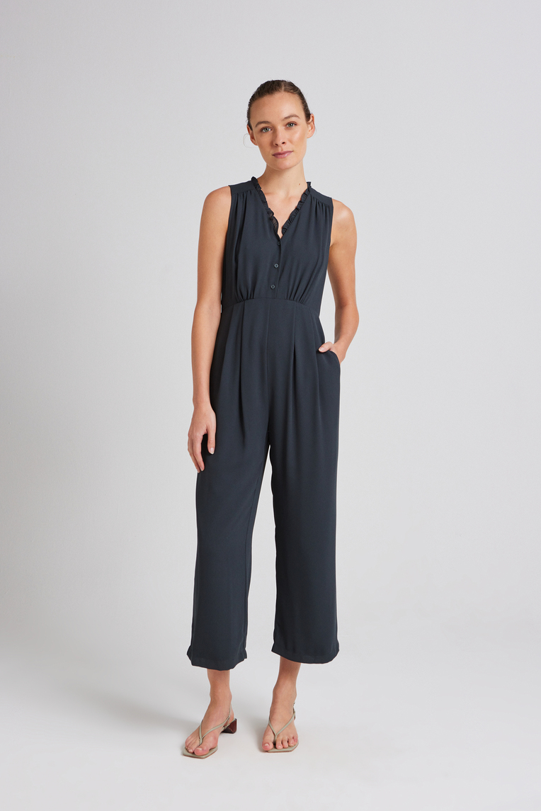 Ruffle Collar Jumpsuit