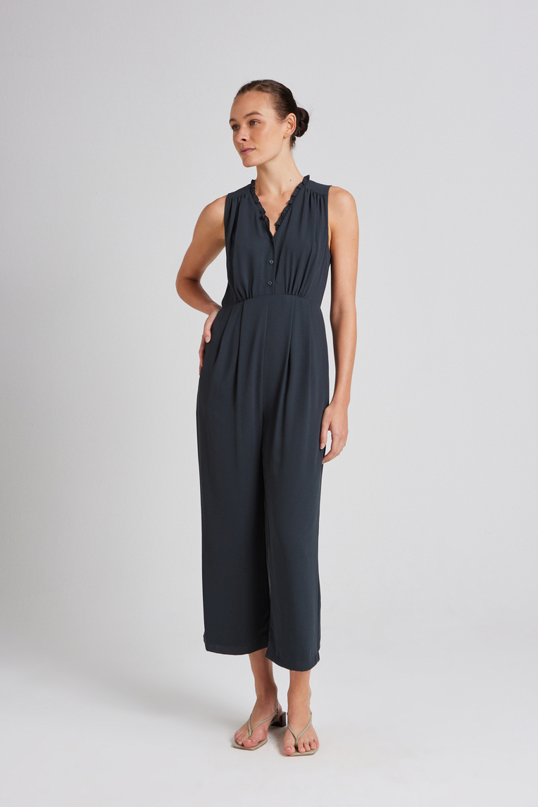 Ruffle Collar Jumpsuit