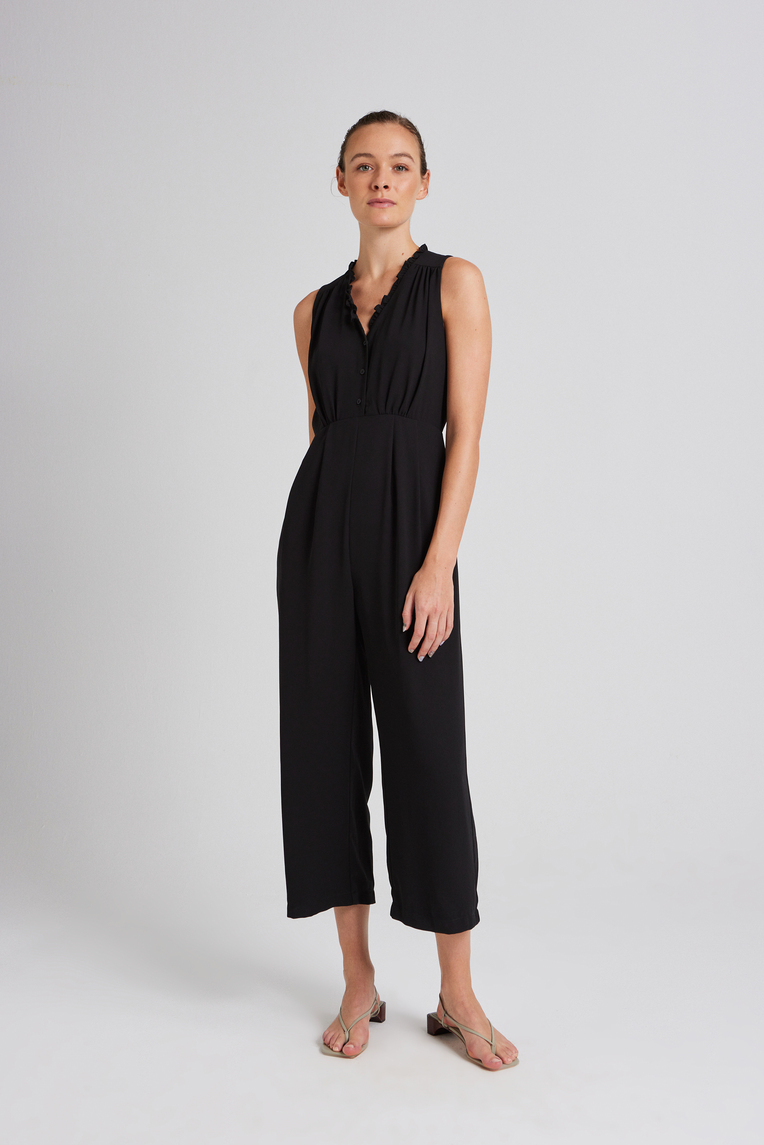 Ruffle Collar Jumpsuit