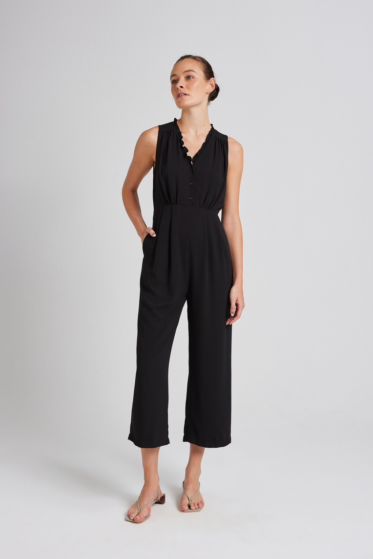 Ruffle Collar Jumpsuit