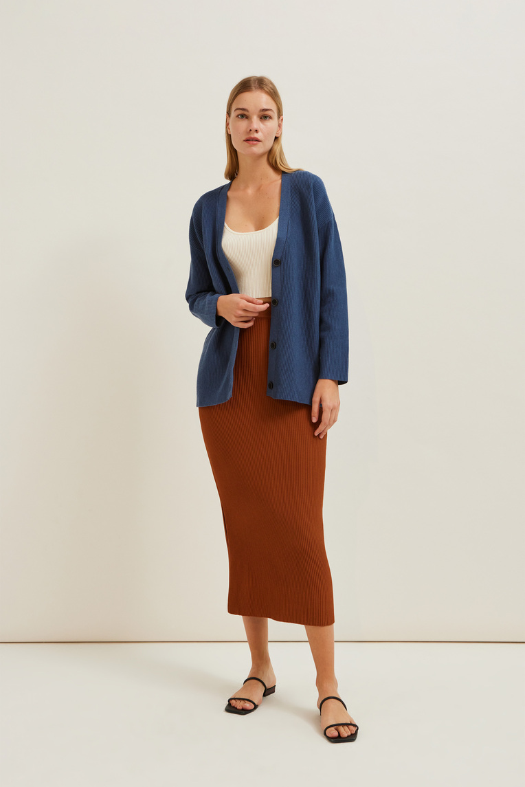 Ribbed Knit Cardigan