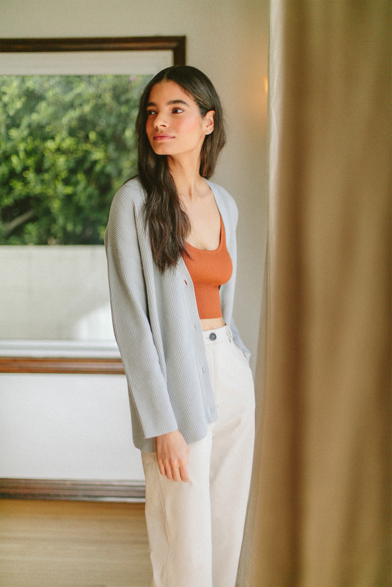 Ribbed Knit Cardigan