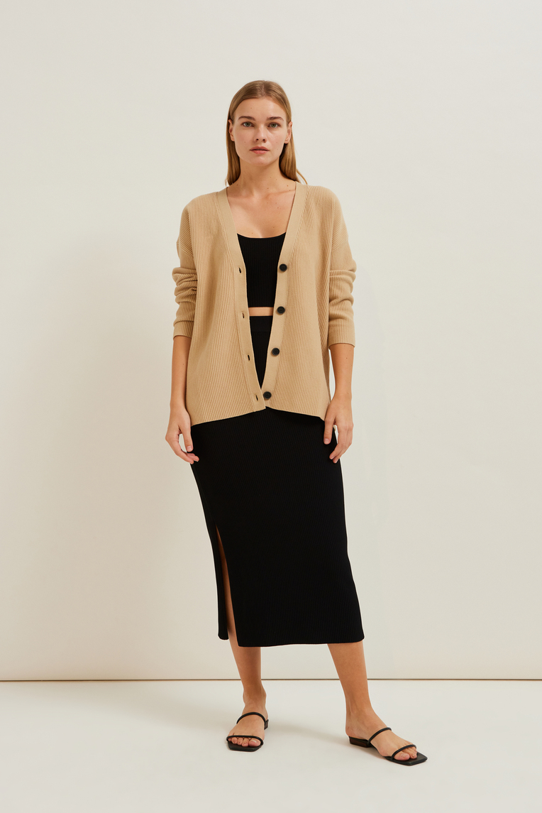 Ribbed Knit Cardigan