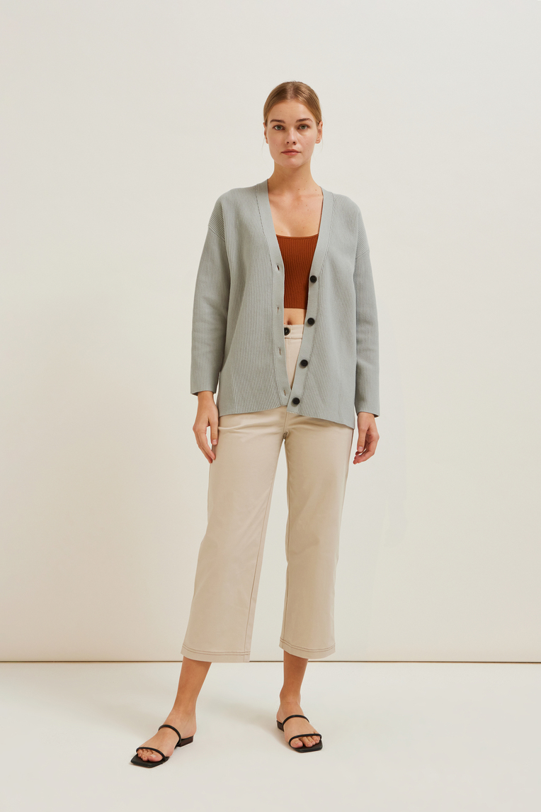 Ribbed Knit Cardigan