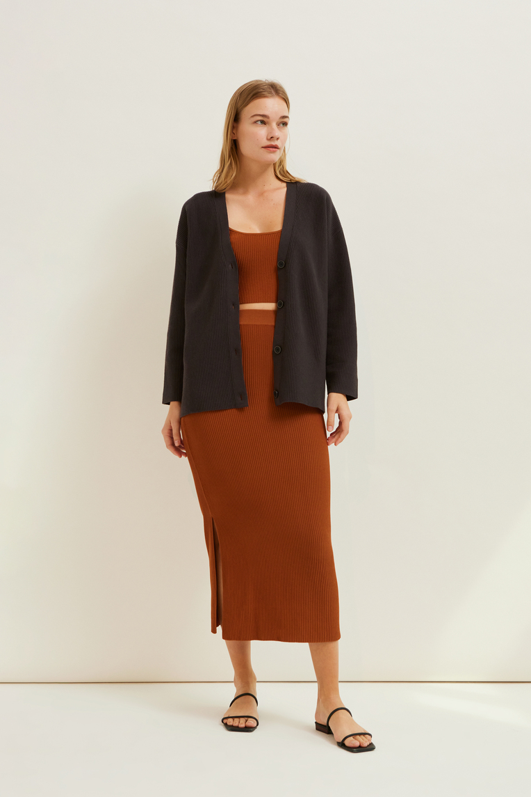 Ribbed Knit Cardigan