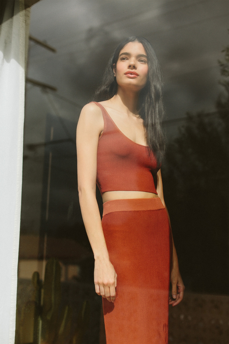 Ribbed Knit Crop Top