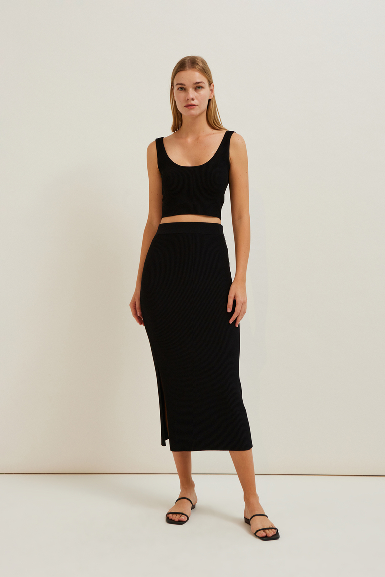 Ribbed Knit Crop Top