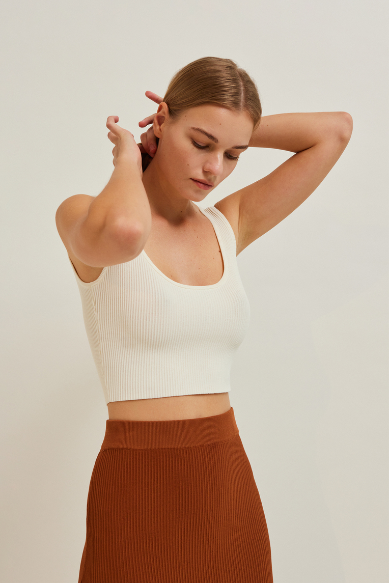 Ribbed Knit Crop Top