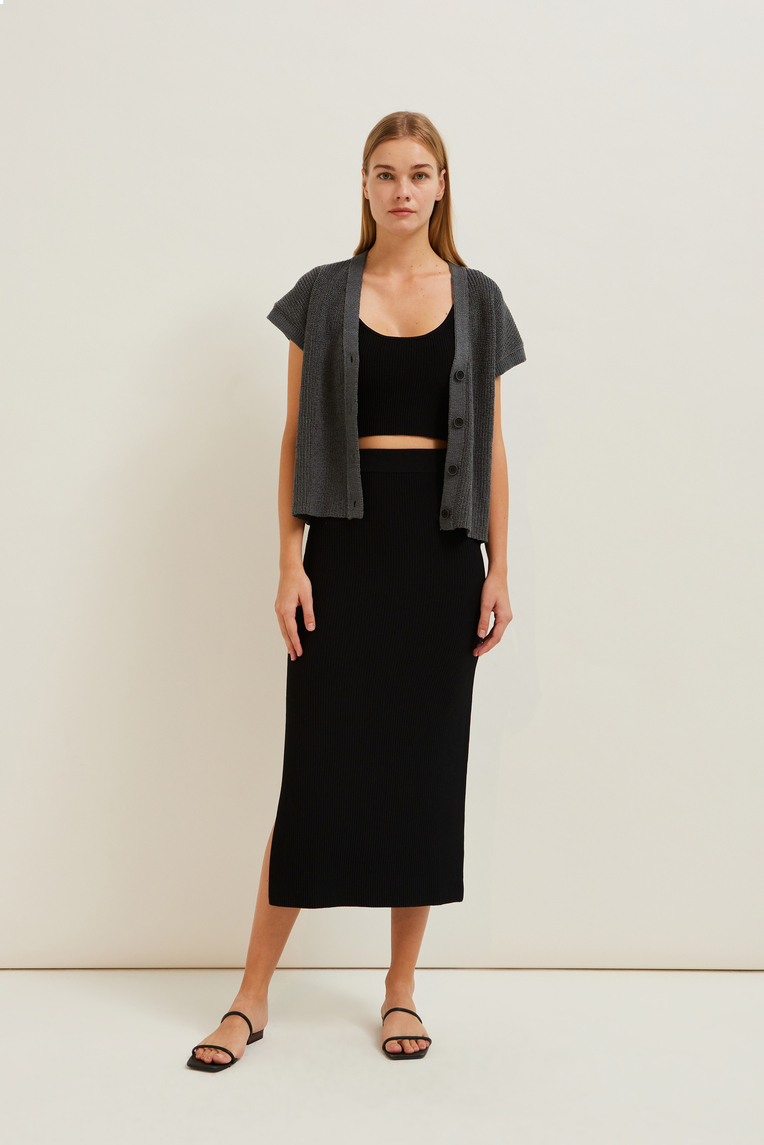 Button Down Chunky Knit Vest