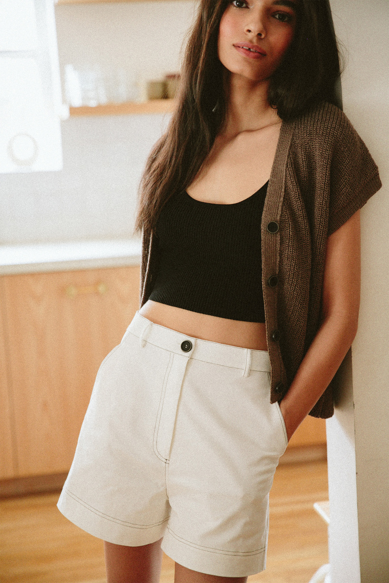 Button Down Chunky Knit Vest