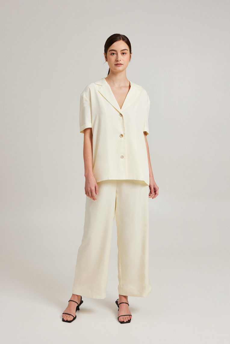 Viscose Relaxed Collared Shirt