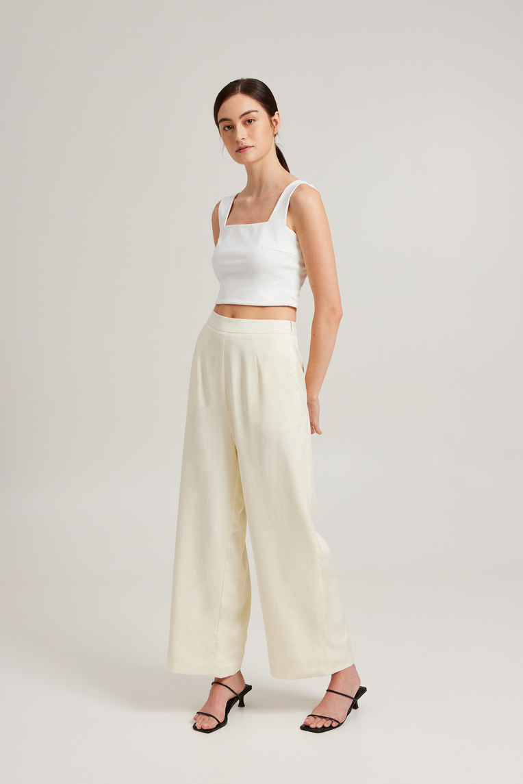 Square-Neck Jersey Crop Top