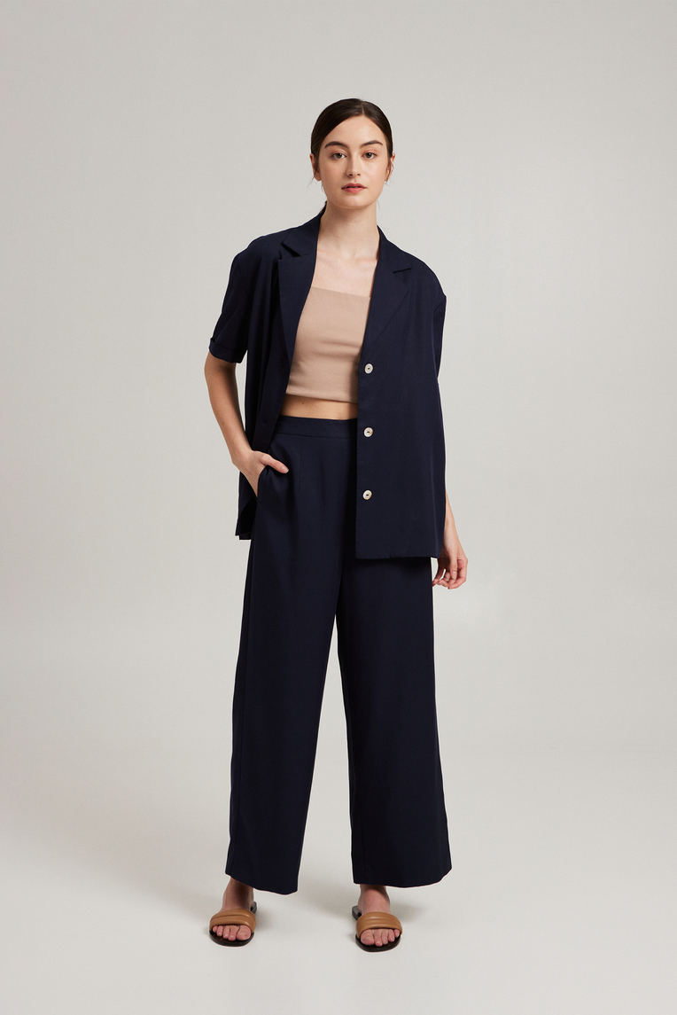 Viscose Relaxed Collared Shirt