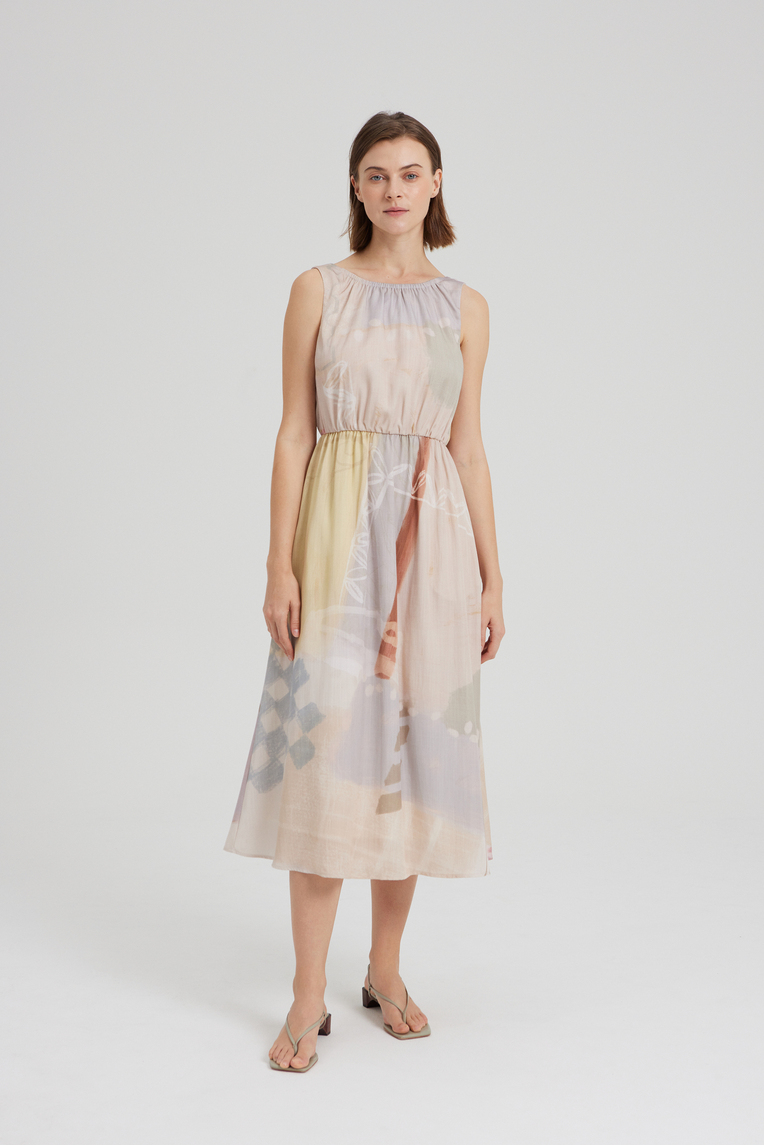 Estate Scoop-Back Midi Dress