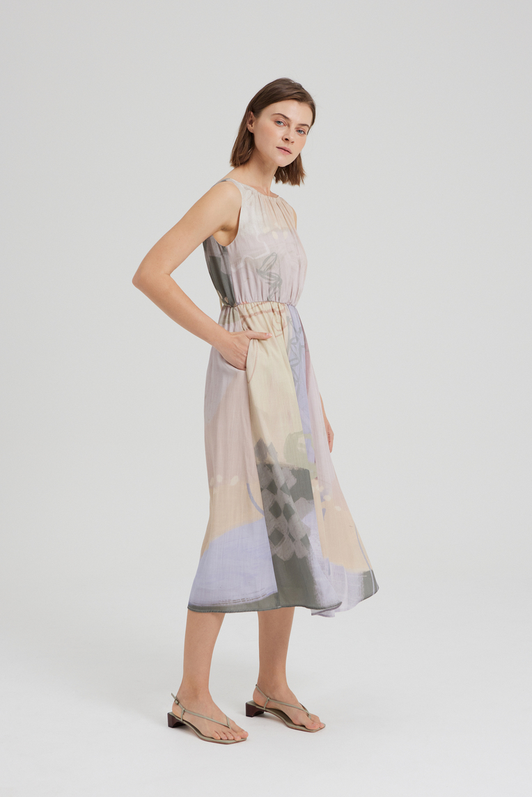 Estate Scoop-Back Midi Dress