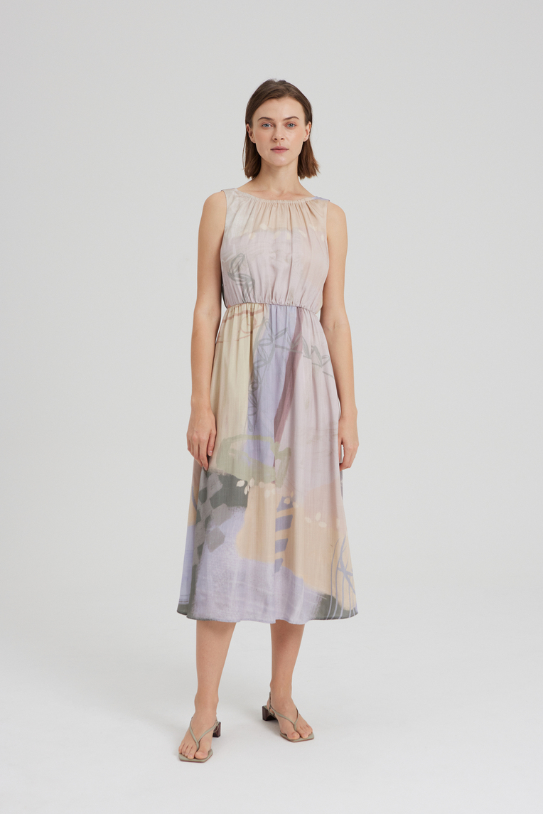 Estate Scoop-Back Midi Dress