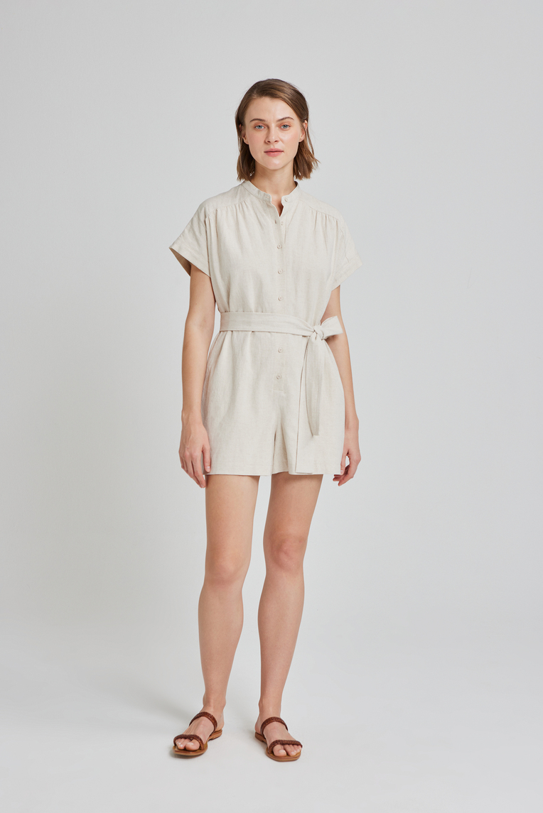 Button-Down Boxy Romper