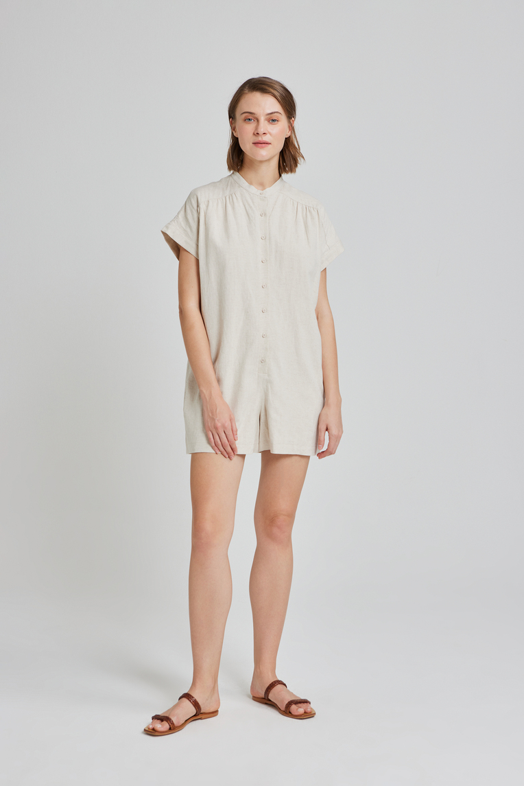 Button-Down Boxy Romper