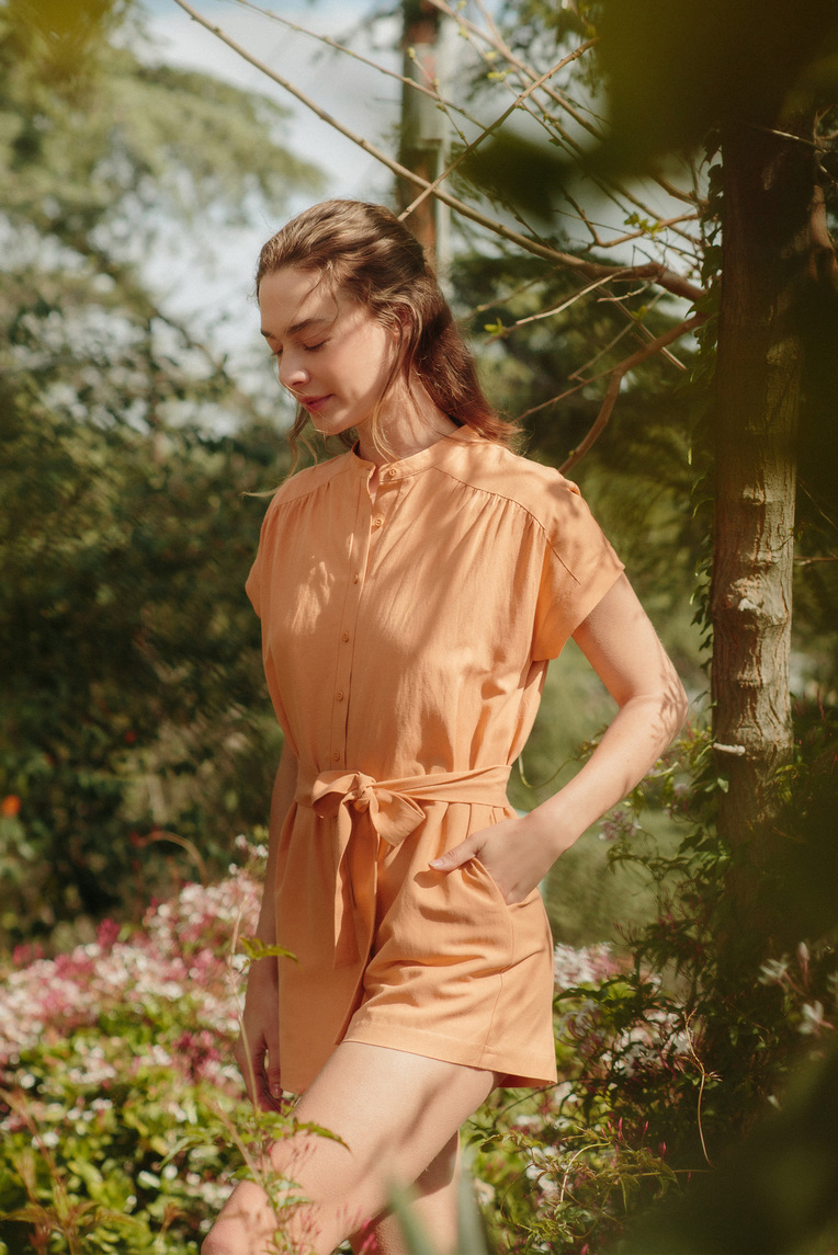 Button-Down Boxy Romper