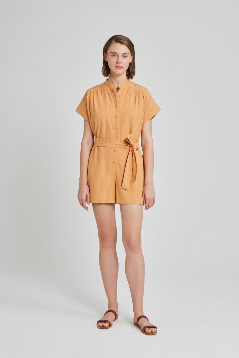 Button-Down Boxy Romper