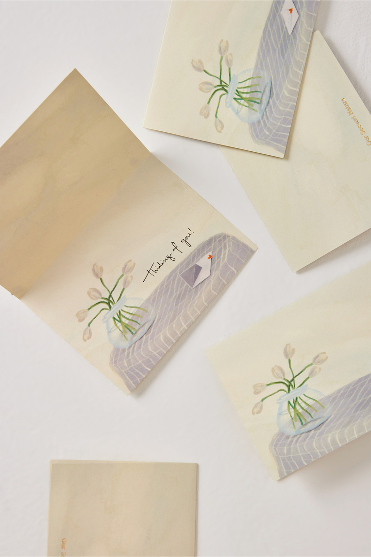 Flowers on a Table Greeting Card Set