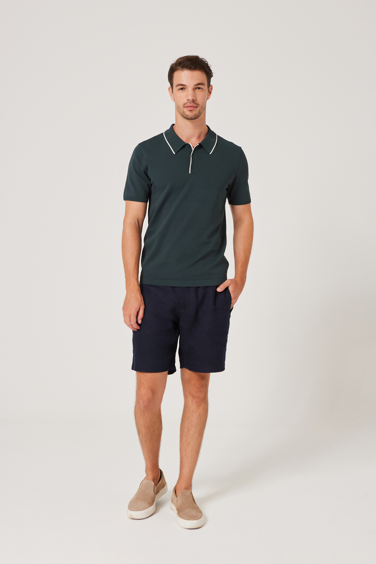 Contrast Collared Shirt