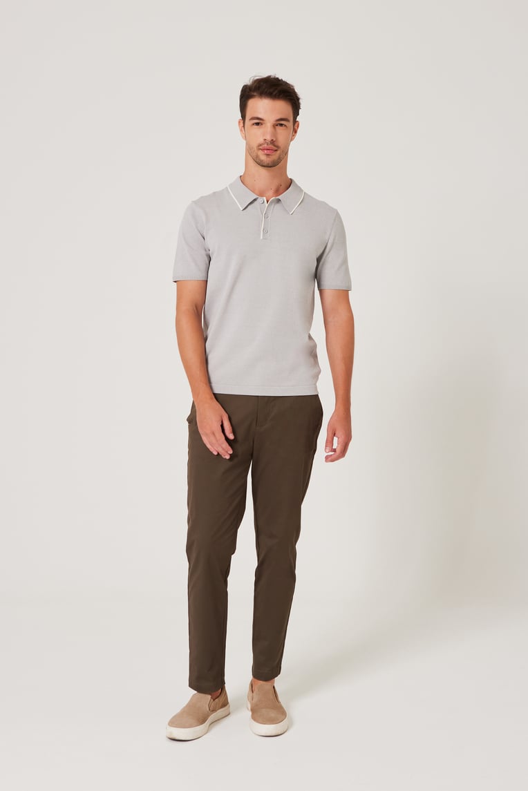 Contrast Collared Shirt