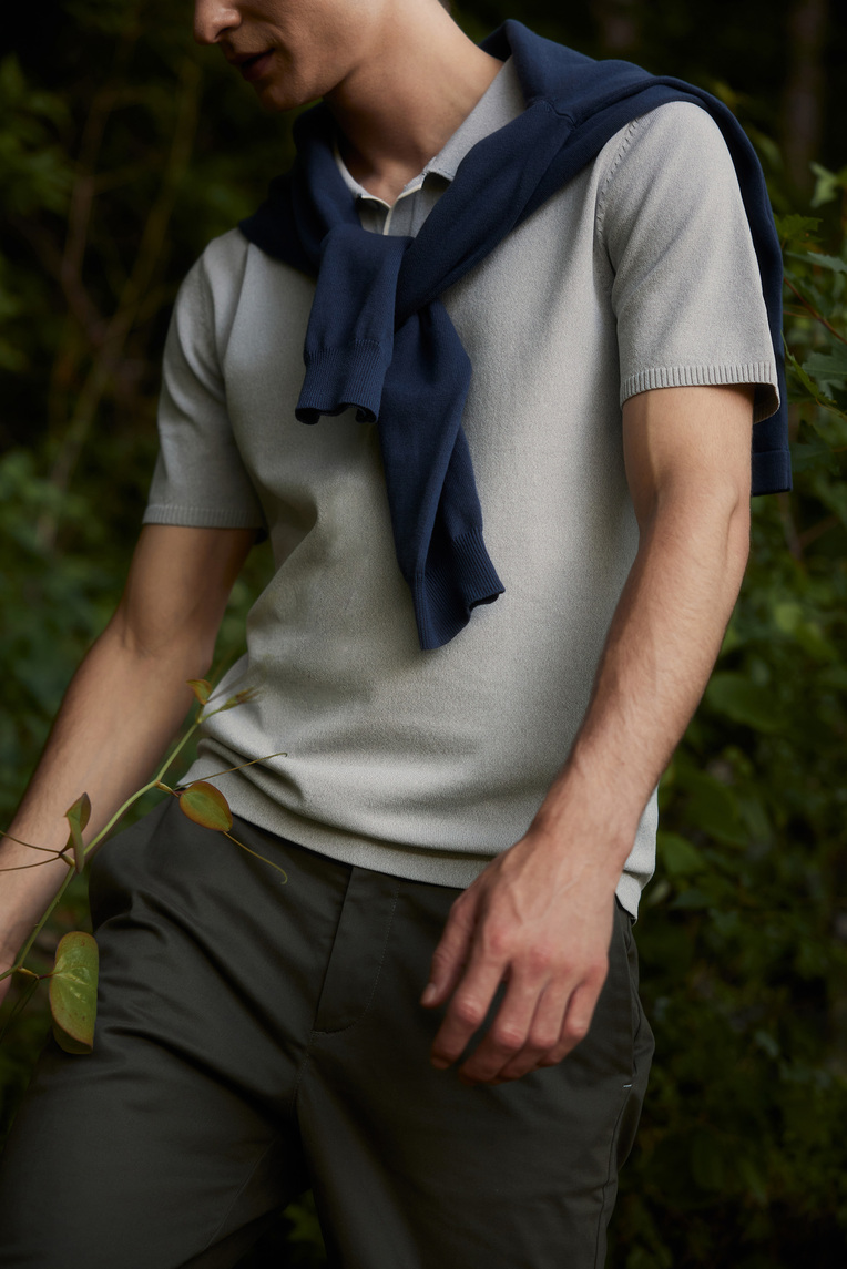 Contrast Collared Shirt