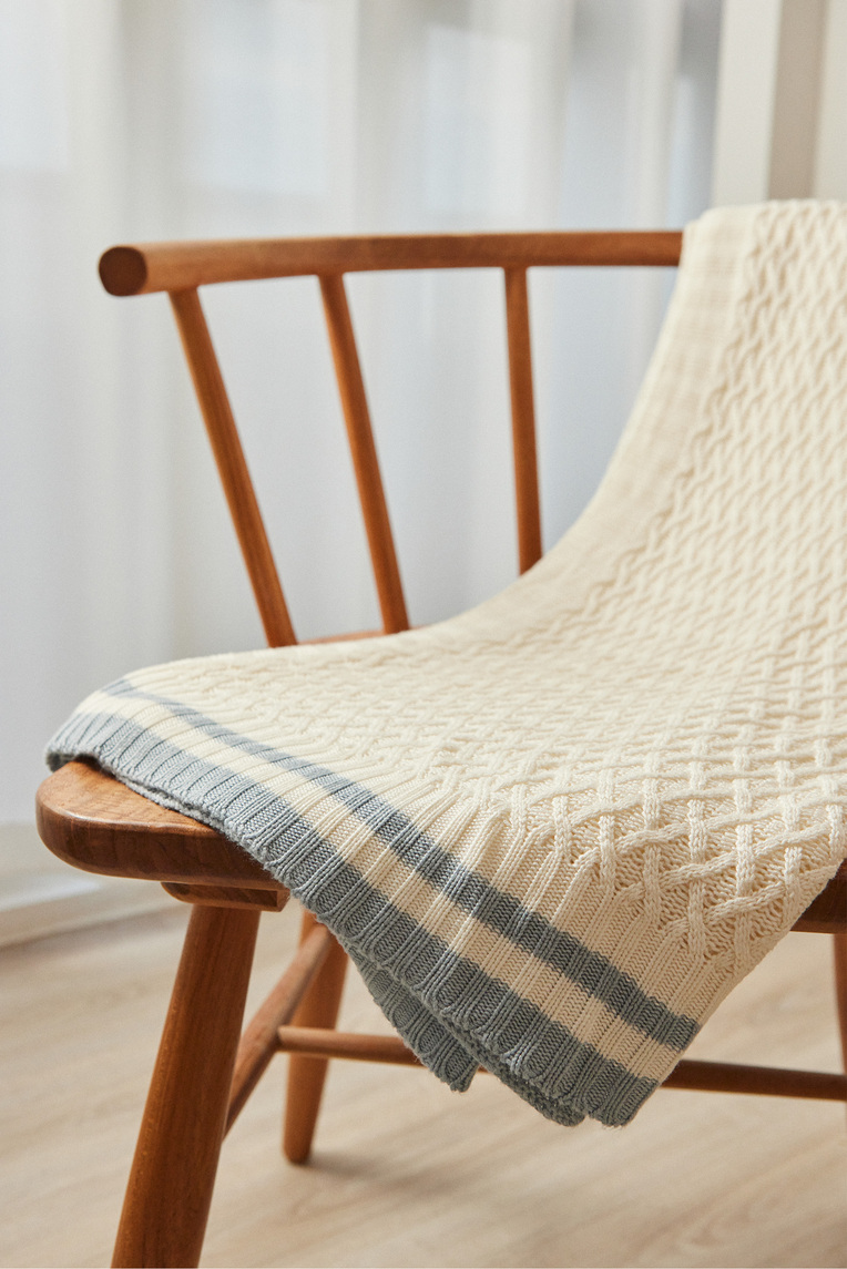 Bamboo Knitted Throw Blanket