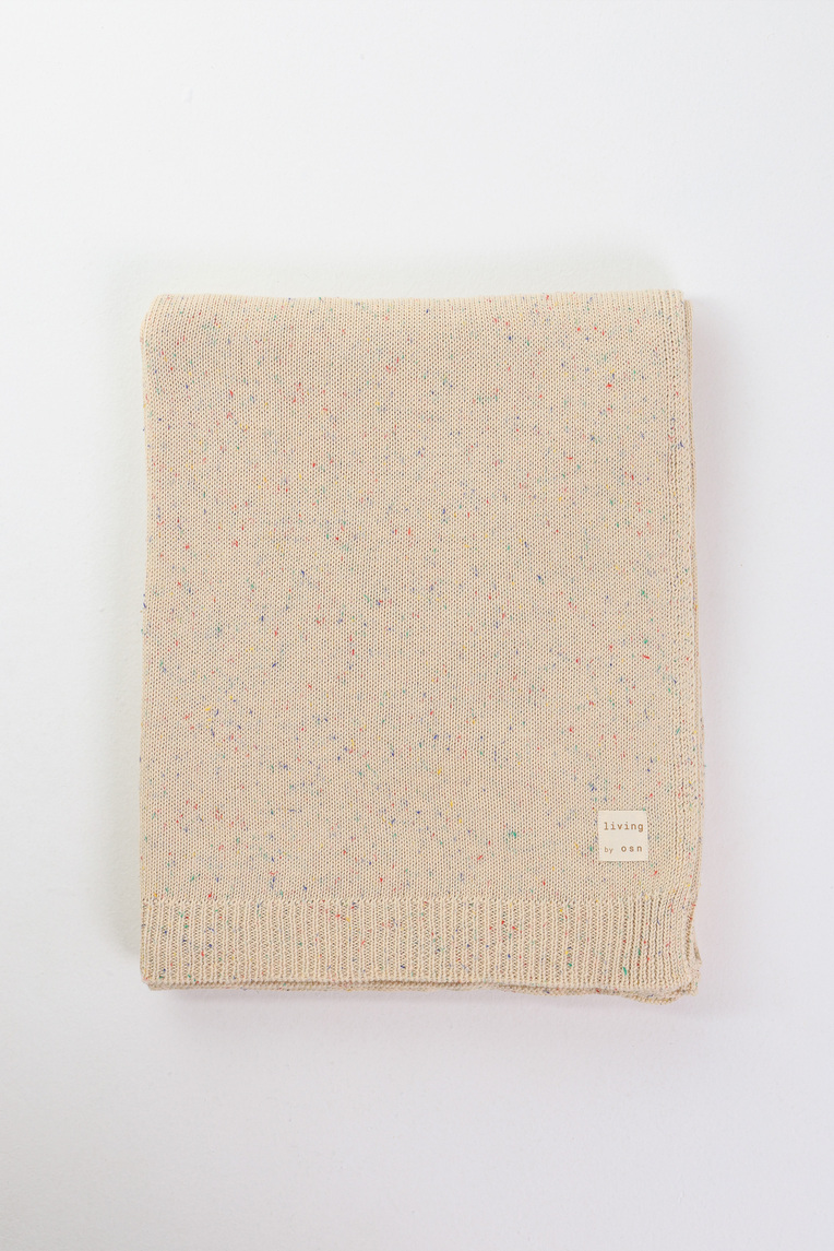 Speckled Knitted Throw Blanket