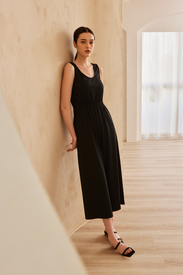 Relaxed U-Neck Jumpsuit
