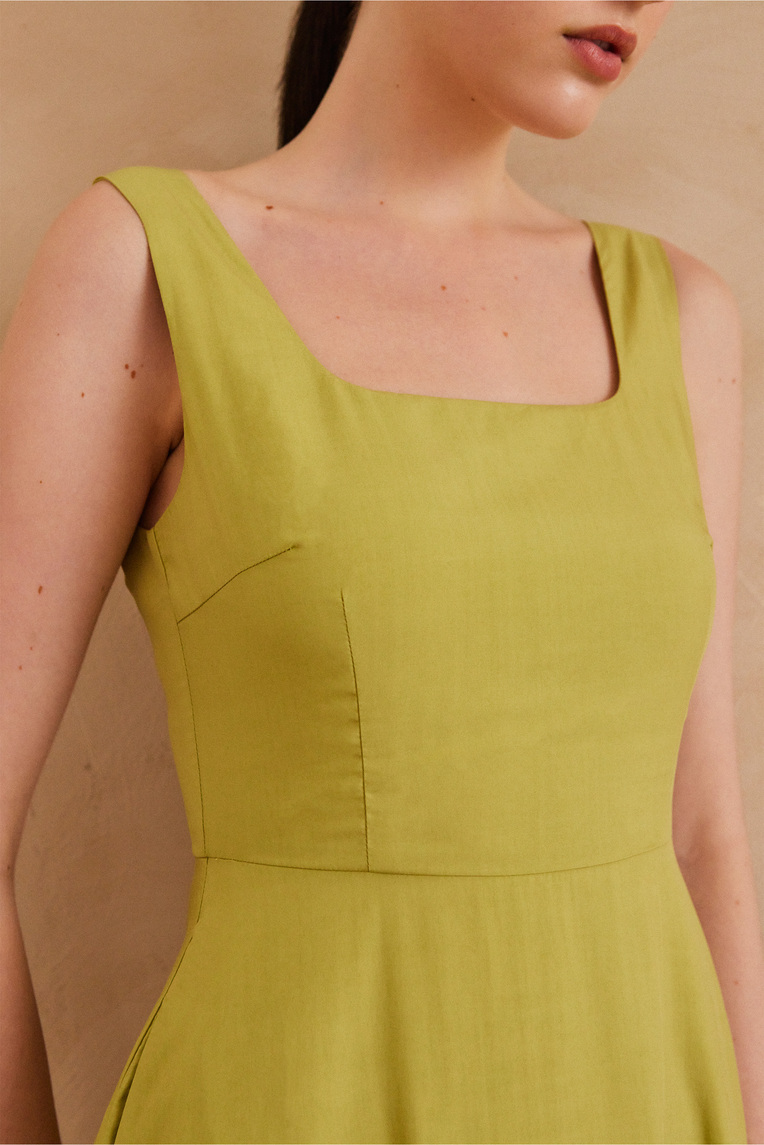 Square-Neck Maxi Dress